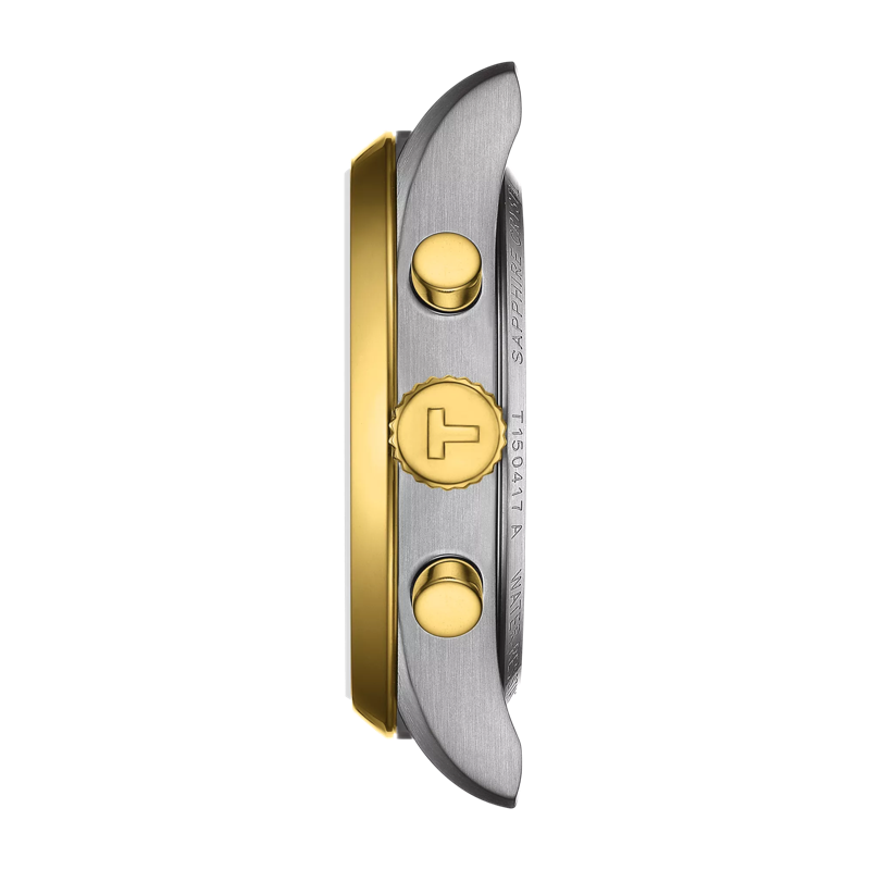 Profile view of the watch case Tissot PR 100 Chronograph