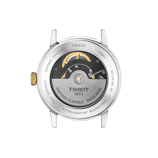 Back view of the watch case Tissot Classic Dream Swissmatic