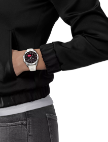Simulation of the watch Tissot T-Touch Connect Sport on a wrist