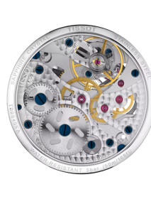 Back view of the watch case Tissot Chemin des Tourelles Squelette Mechanical