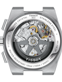 Back view of the watch case Tissot PRX Automatic Chronograph 42mm