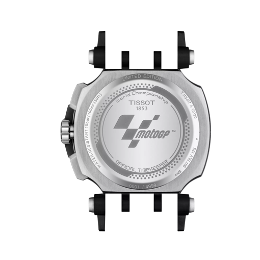 Back view of the watch case Tissot T-Race MotoGP Chronograph Limited Edition