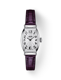 มุมมองด้านหน้าของนาฬิกา Tissot Heritage Porto Small lady พร้อมเงา