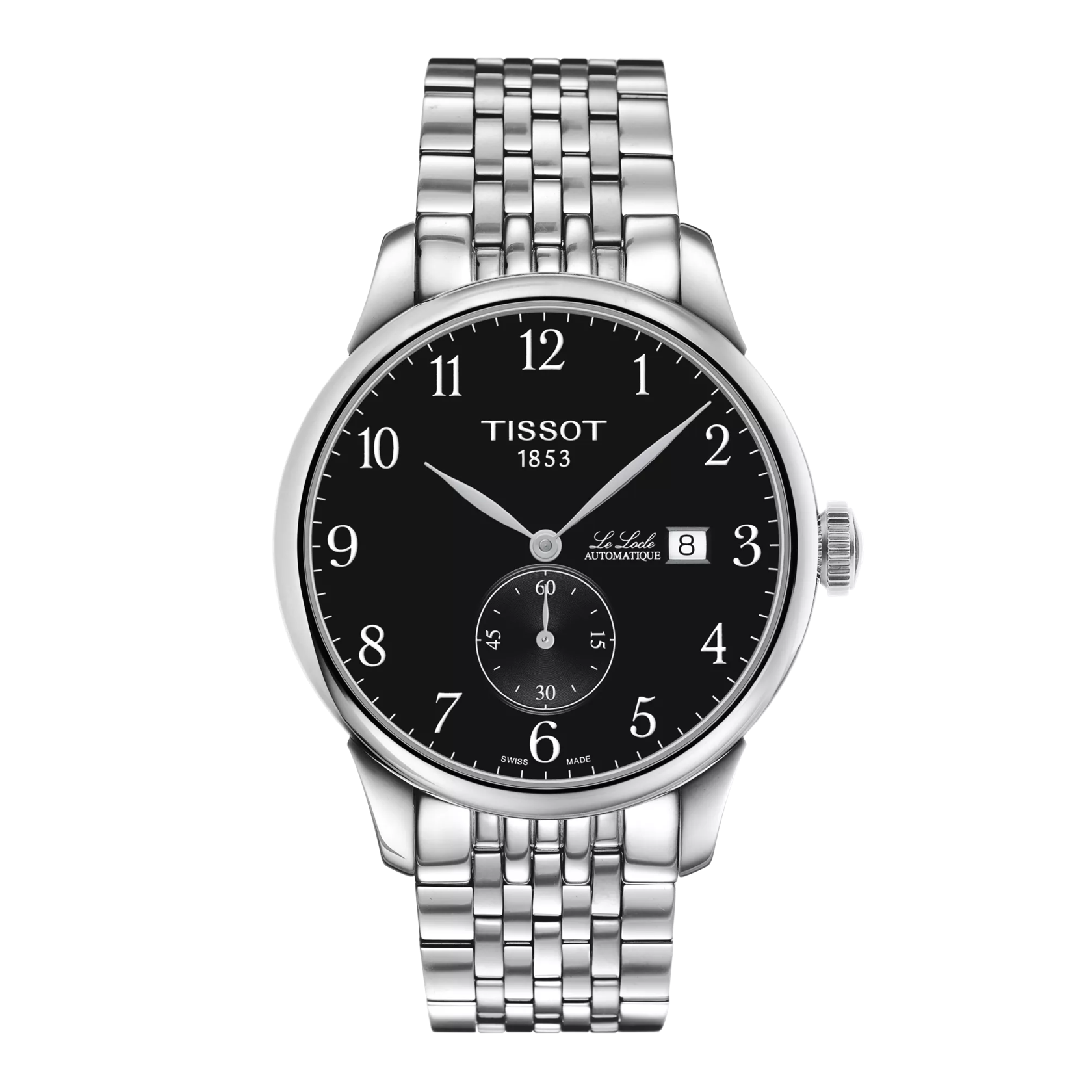 Vue de face de la montre Tissot Le Locle Automatique Petite Seconde