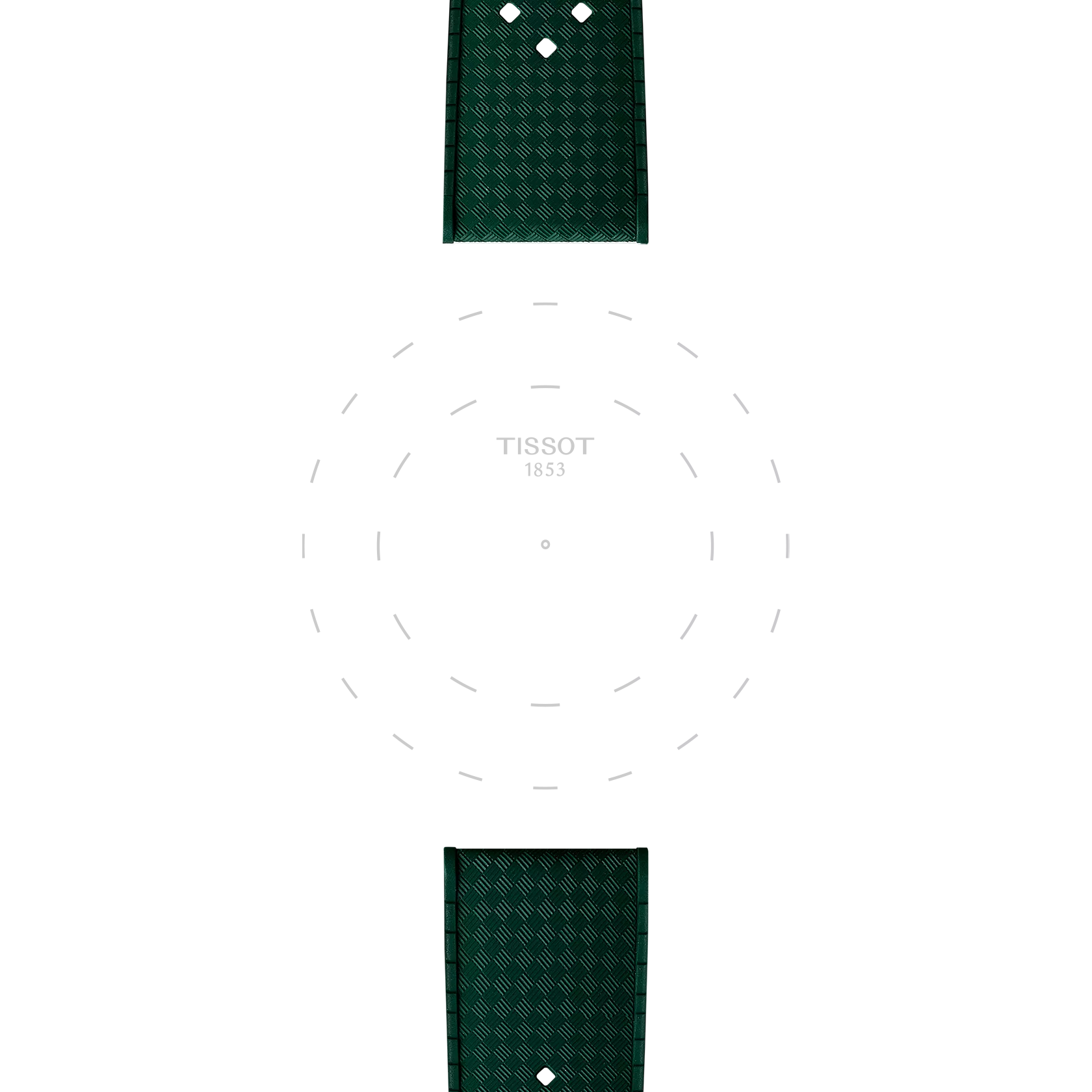 Tissot Official Green Rubber Strap 20mm