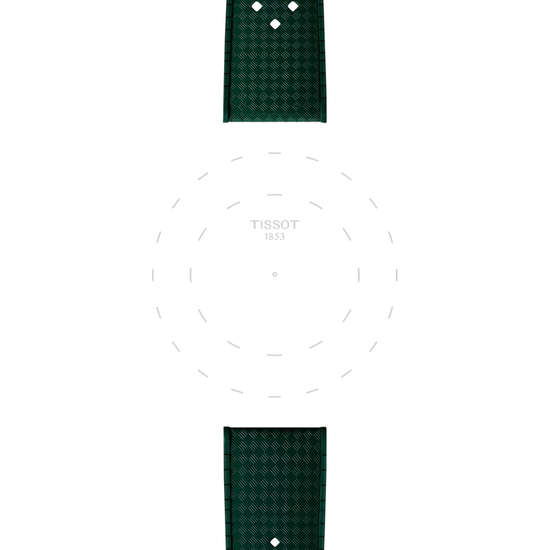 Tissot Official Green Rubber Strap 20mm