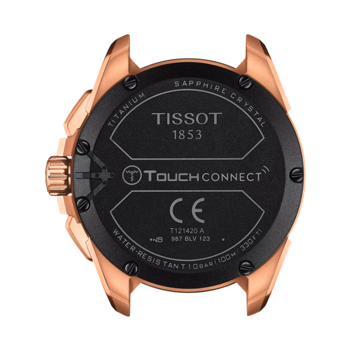 Back view of the watch case Tissot T-Touch Connect Solar
