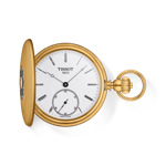 Vista frontal del reloj Tissot Savonnette Mechanical con sombra