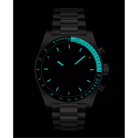 Front view of the watch Tissot PR516 Chronograph in night mode