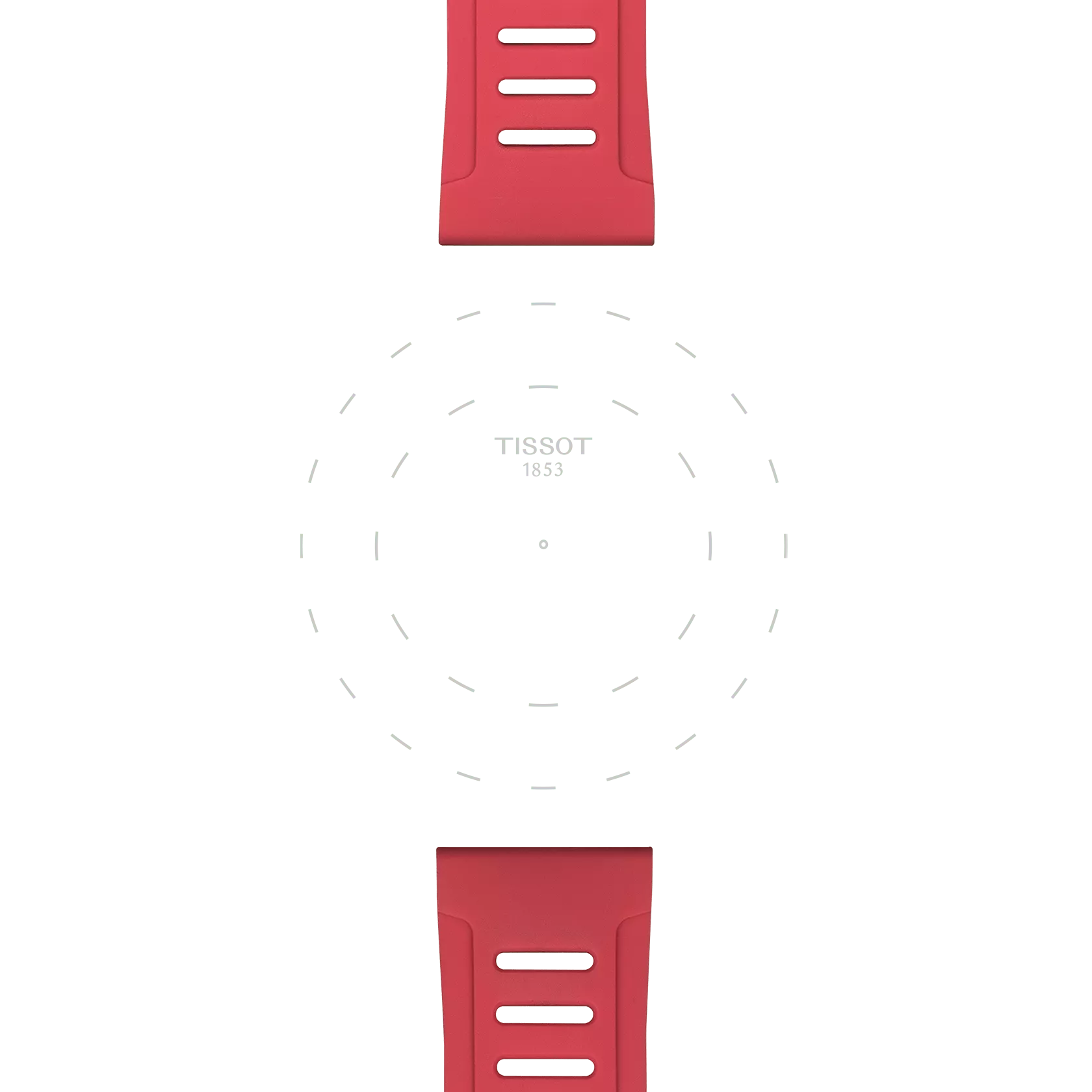 Tissot Official Red Silicone Strap Lugs 21 mm