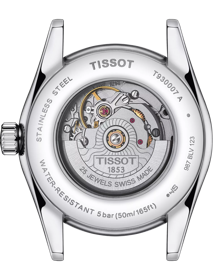 Back view of the watch case 티쏘 T-마이 레이디 오토매틱 18K 골드 베젤