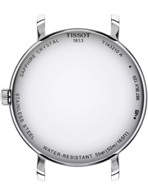Back view of the watch case Tissot Everytime 34mm
