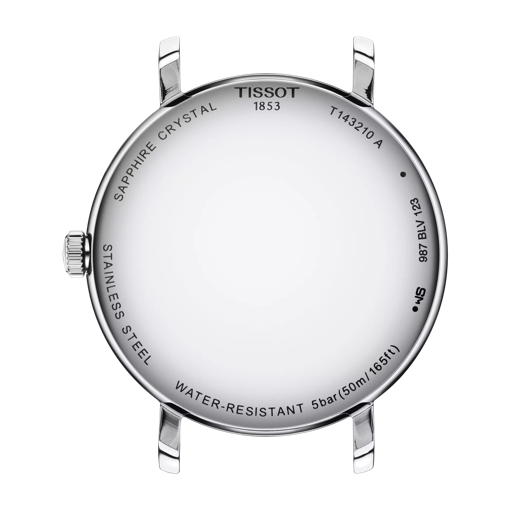 Back view of the watch case Tissot Everytime 34mm