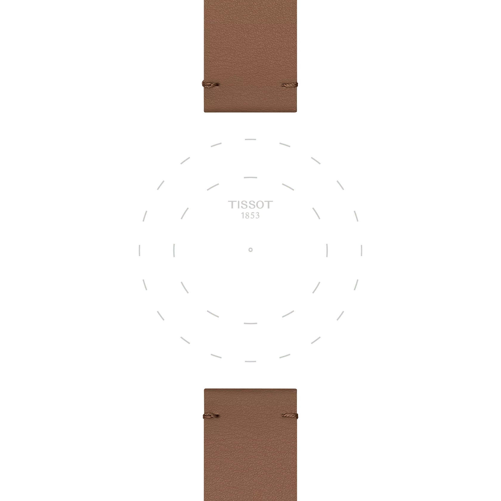 TISSOT オフィシャル ライト ブラウン ストラップ 20 mmのラグのフォーカス