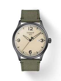 Front view of the watch Tissot Gent XL with shadow