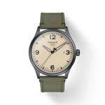 Front view of the watch Tissot Gent XL with shadow