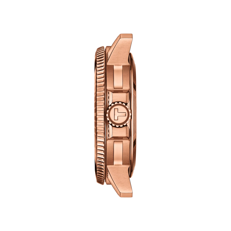 Profile view of the watch case Tissot Seastar 1000 Powermatic 80