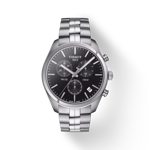 Front view of the watch Tissot PR 100 Chronograph with shadow