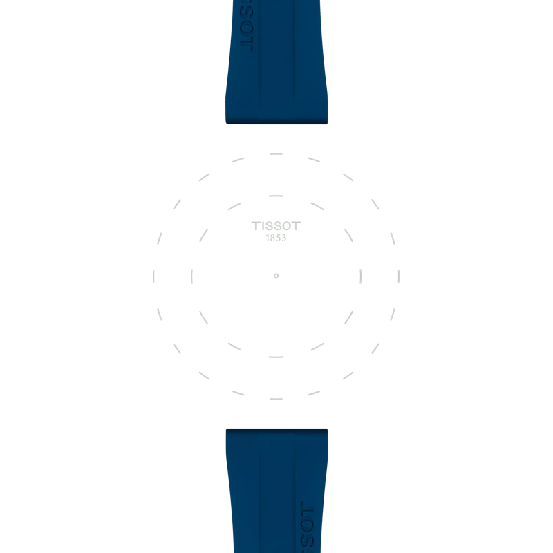 Tissot Official Blue Rubber Strap 20 mm