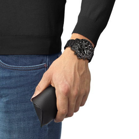 Simulation of the watch Tissot Supersport Chrono on a wrist