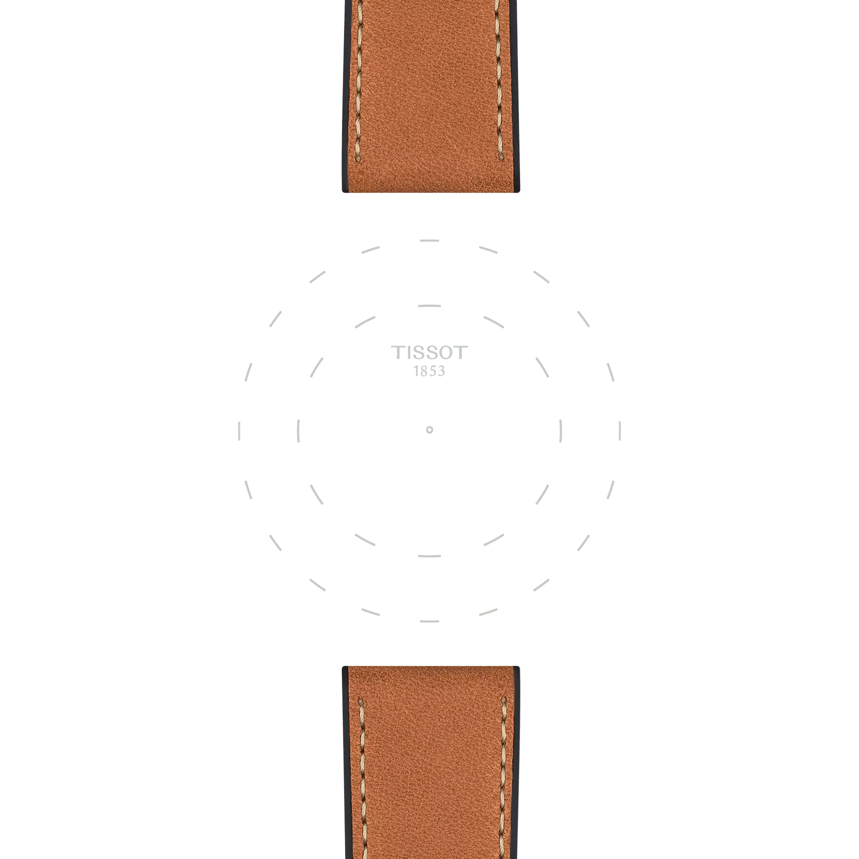 Tissot Official Brown Leather Strap Lugs 23 mm