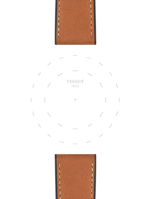 Focus on the lugs of Tissot Official Brown Leather Strap Lugs 23 mm