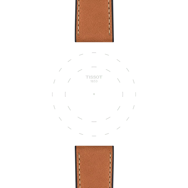 Tissot Official Brown Leather Strap Lugs 23 mm