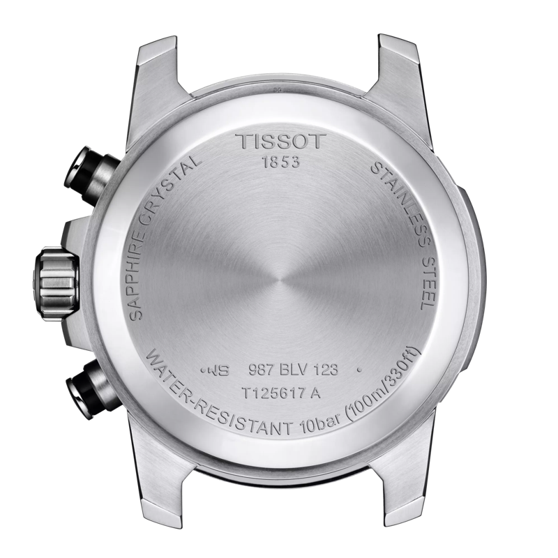 Back view of the watch case Tissot Supersport Chrono