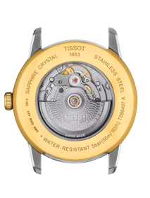 Back view of the watch case Tissot Luxury Powermatic 80