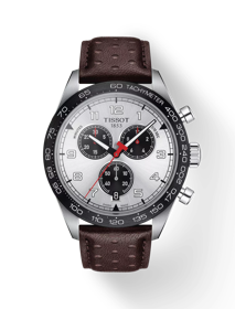 Front view of the watch Tissot PRS 516 Chronograph with shadow