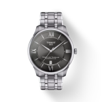 Front view of the watch Tissot Chemin Des Tourelles Powermatic 80 42 mm with shadow
