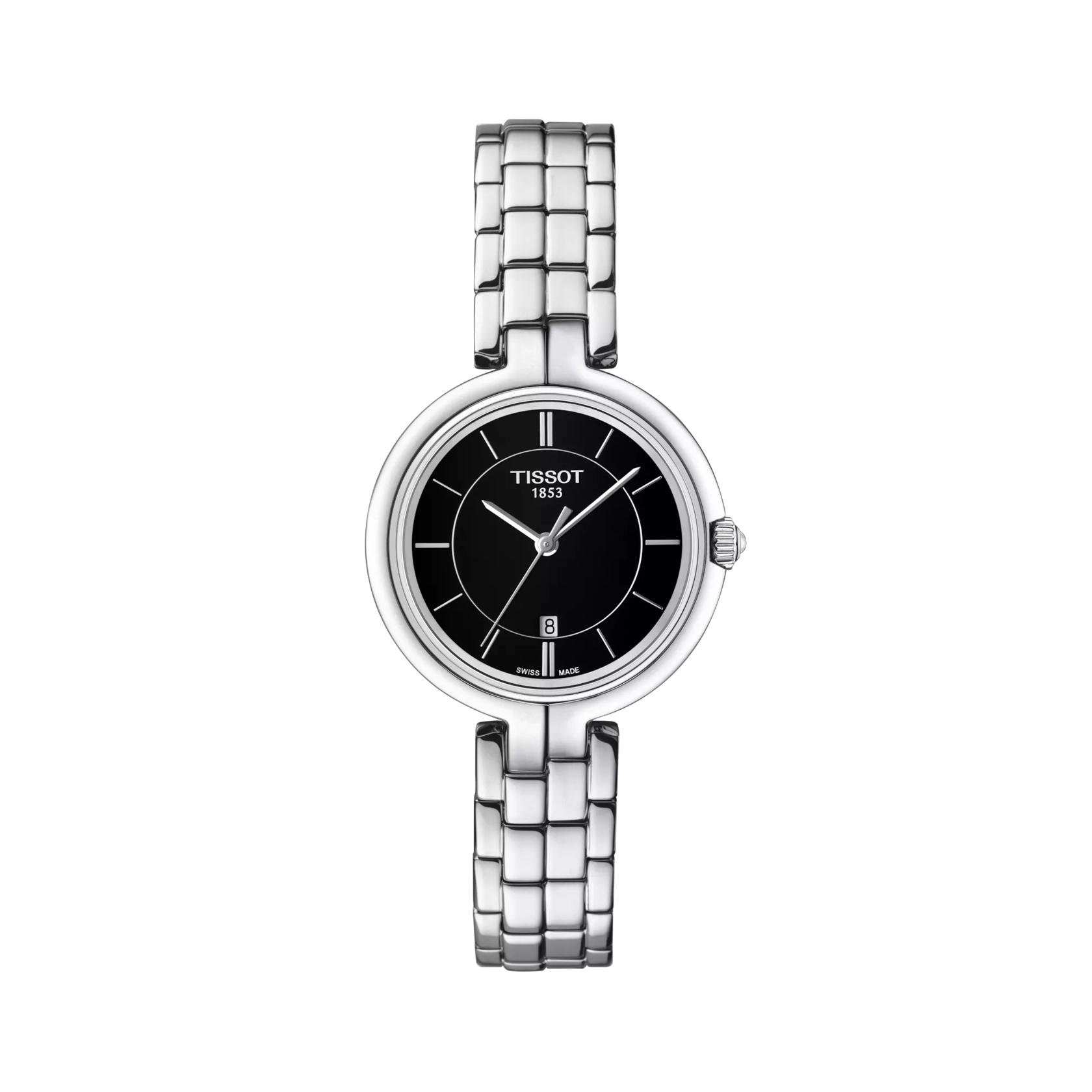 Vue de face de la montre Tissot Flamingo