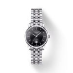 Vue de face de la montre Tissot Carson Premium Automatic Lady avec ombre