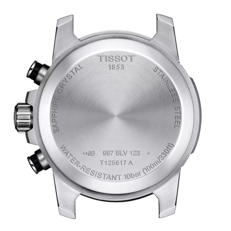 Back view of the watch case Tissot Supersport Chrono