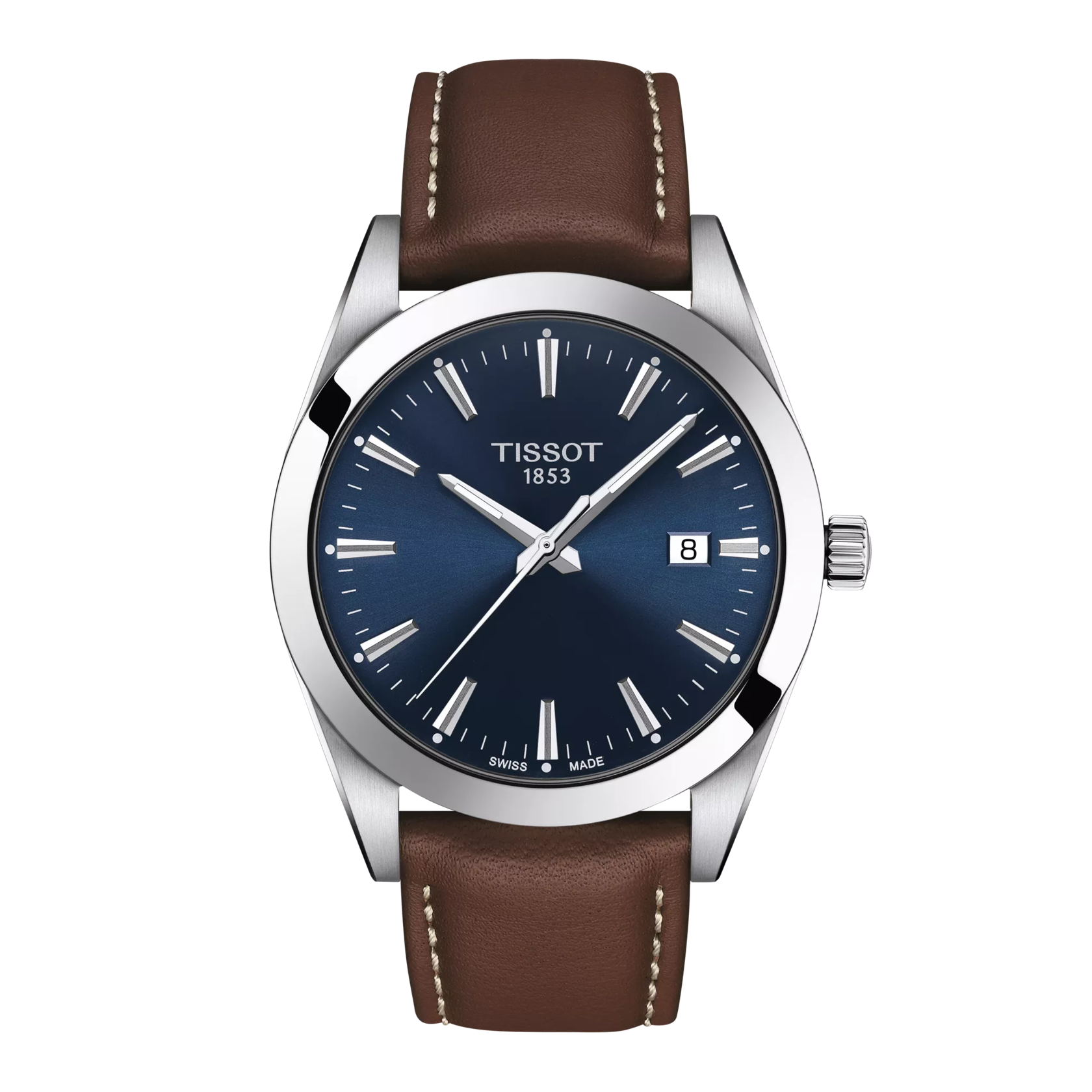 Front view of the watch Tissot Gentleman