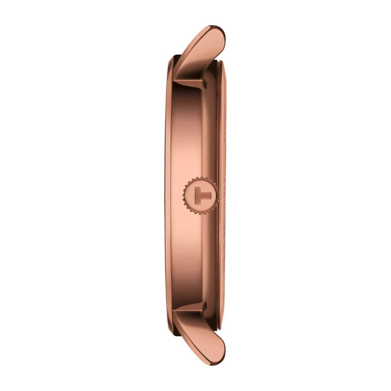 Profile view of the watch case Tissot Everytime 34mm