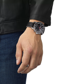 Simulation of the watch Tissot Supersport Chrono on a wrist