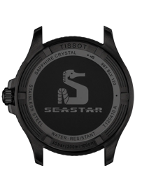 Back view of the watch case Tissot Seastar 1000 Quartz 40mm