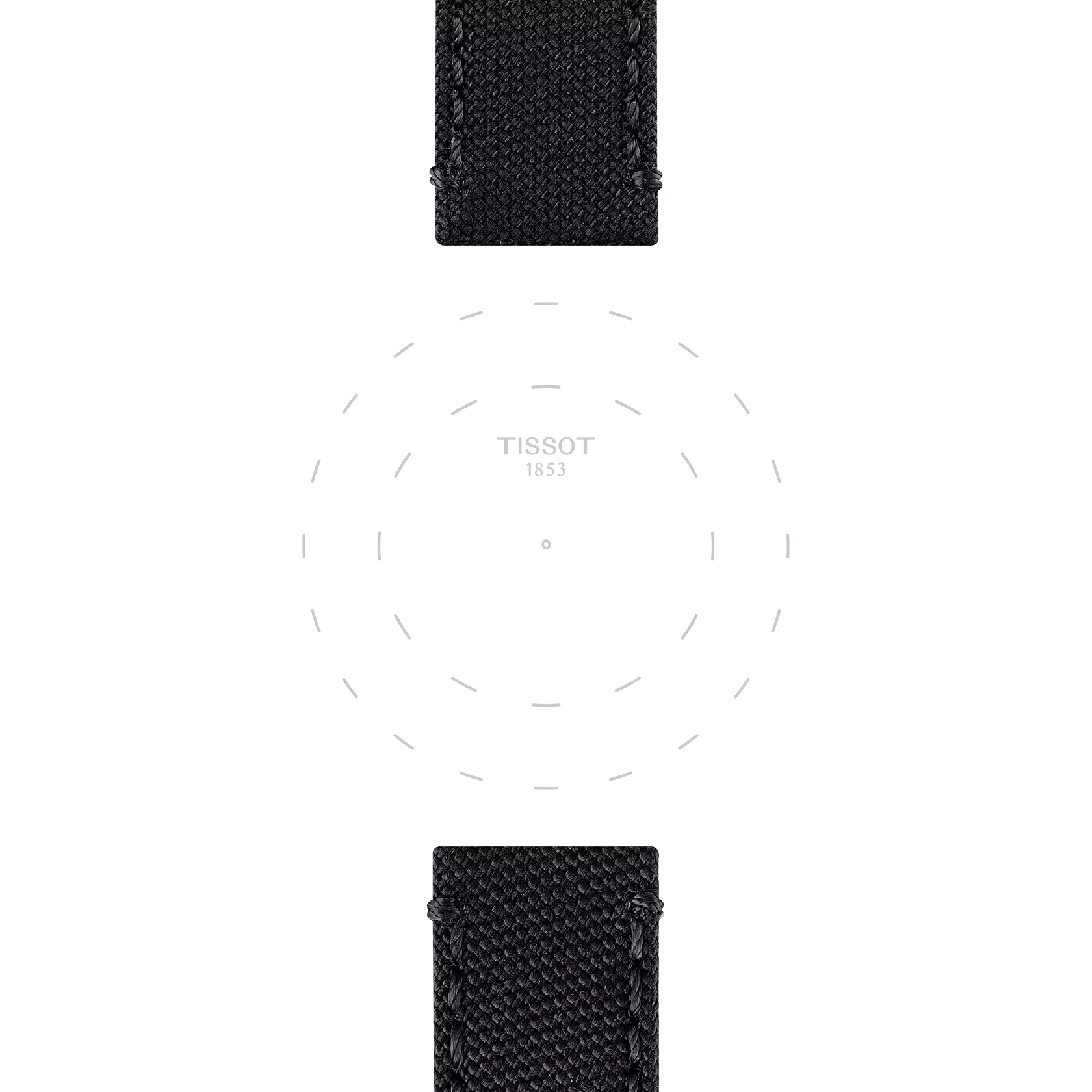 Focus on the lugs of Tissot Official Brown Leather Strap Lugs 22 mm