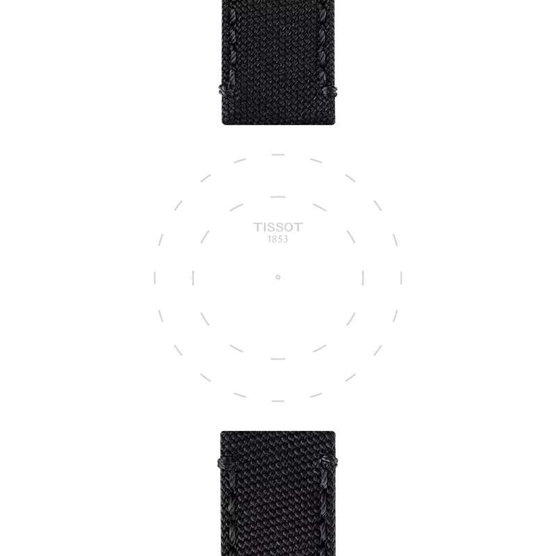 Tissot official black fabric strap lugs 22 mm