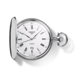 Front view of the watch Tissot Savonnette with shadow