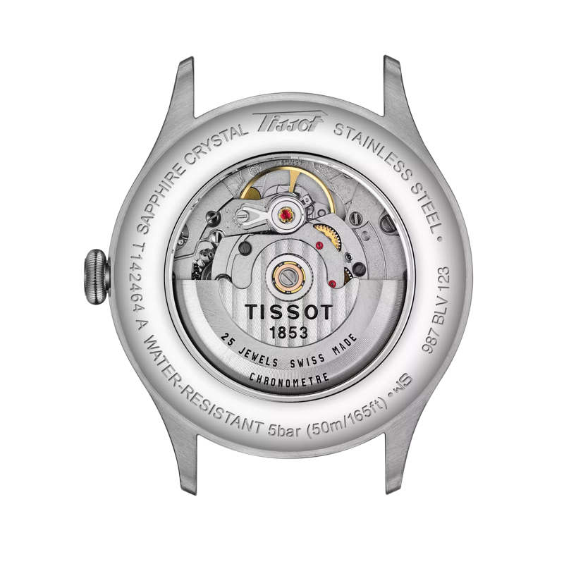 Back view of the watch case TISSOT HERITAGE 1938 AUTOMATIC COSC