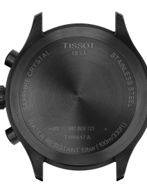 Back view of the watch case Tissot Chrono XL Vintage