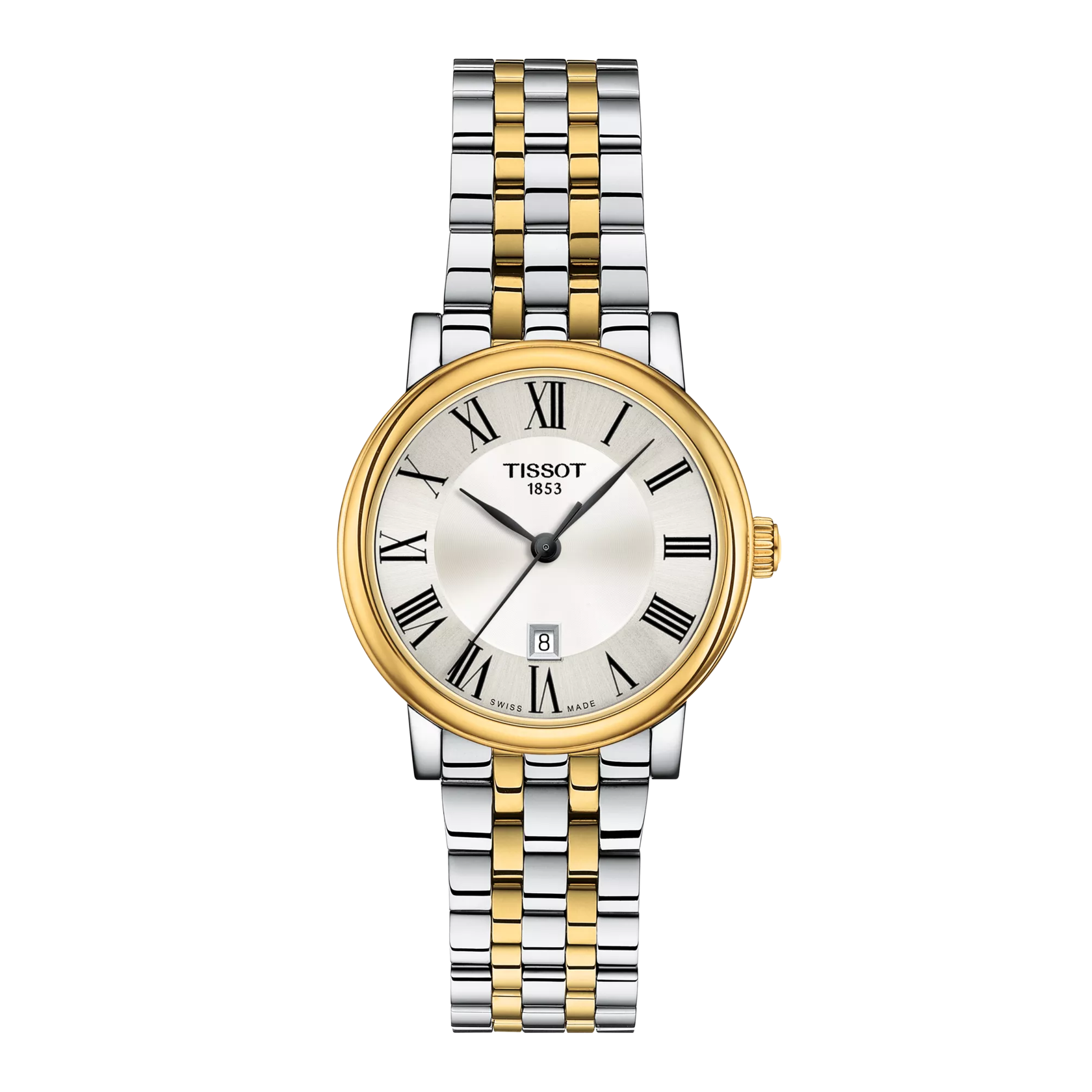 Front view of the watch Tissot Carson Premium Lady