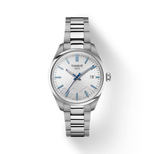 Tissot PR 100 Jungfraubahn Quartz 34mm の正面図・影あり