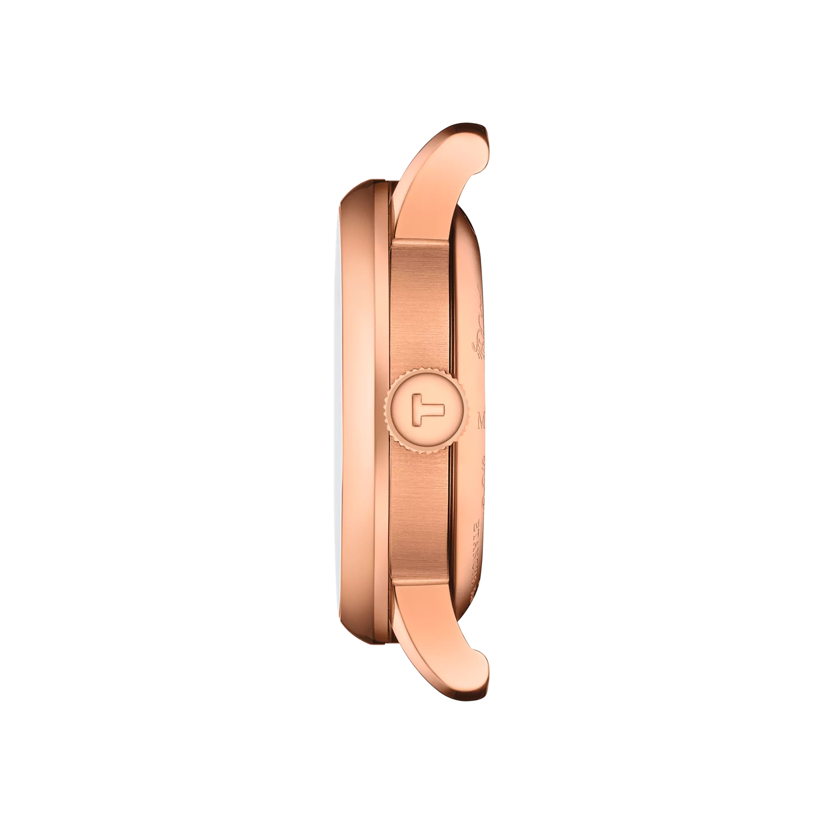 Vue de profil du boîtier de la montre Tissot Le Locle Automatique Petite Seconde