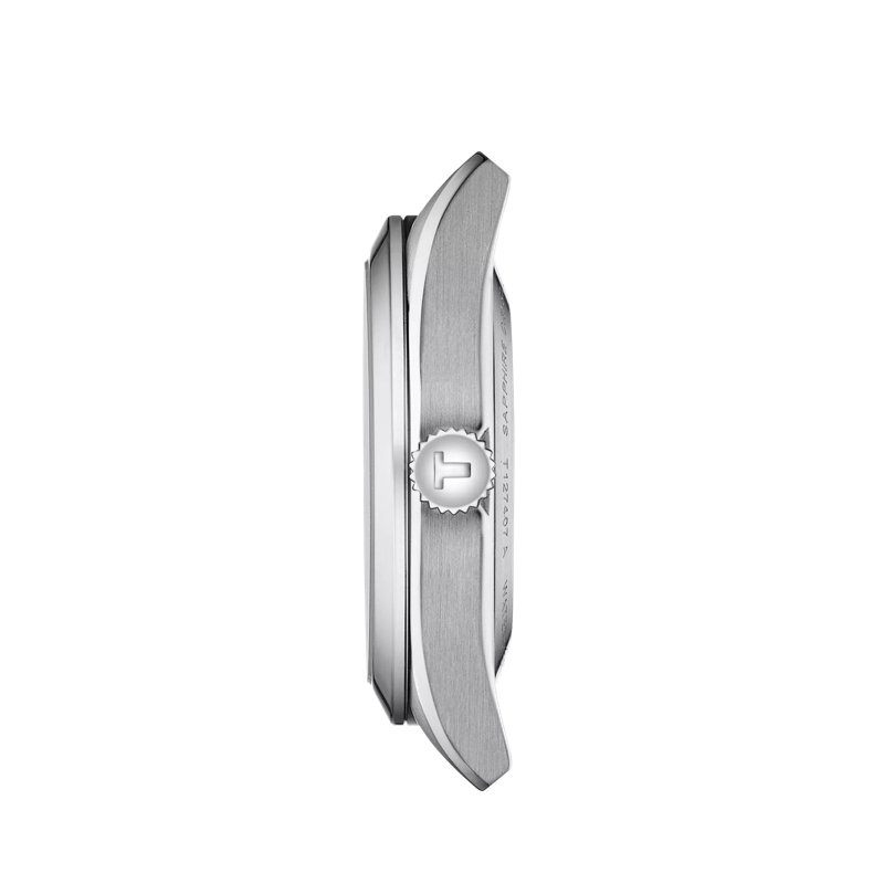 Profile view of the watch case Tissot Gentleman Powermatic 80 Open Heart
