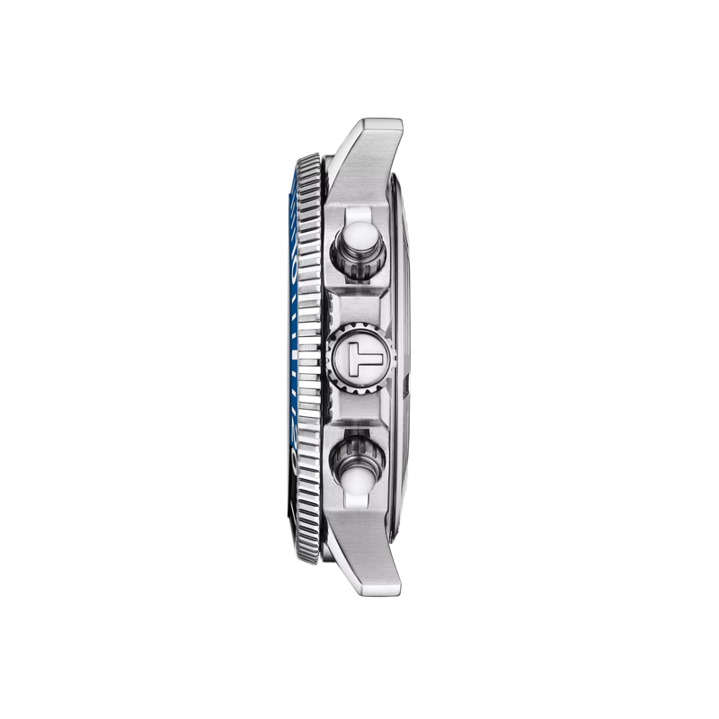 Profile view of the watch case Tissot Seastar 1000 Chronograph