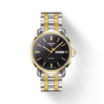Vue de face de la montre Tissot Automatics III avec ombre