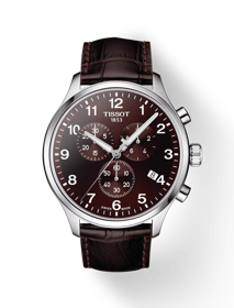 Front view of the watch Tissot Chrono XL Classic with shadow